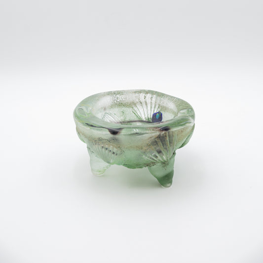 Marine Life Motif Cast Glass Bowl