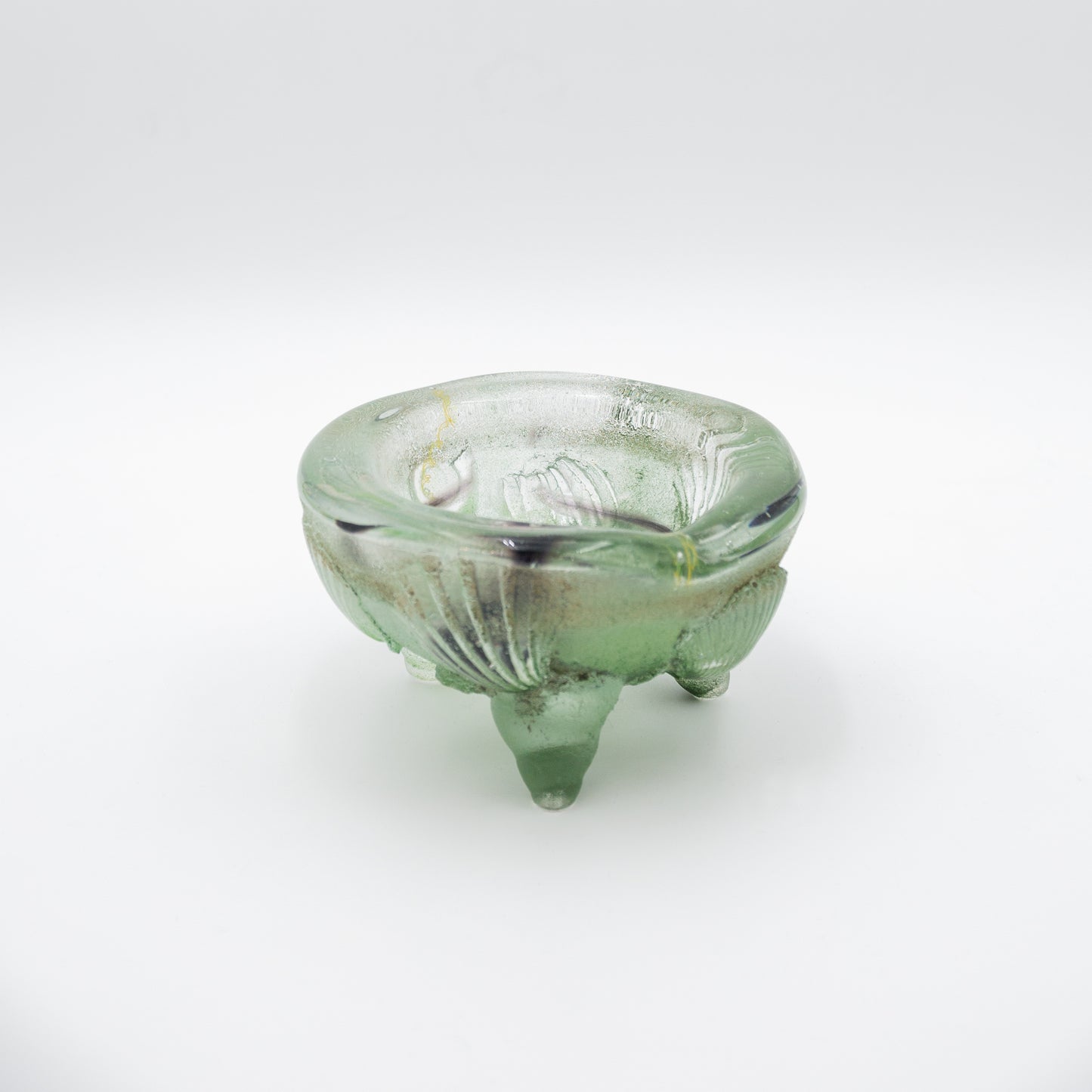 Marine Life Motif Cast Glass Bowl