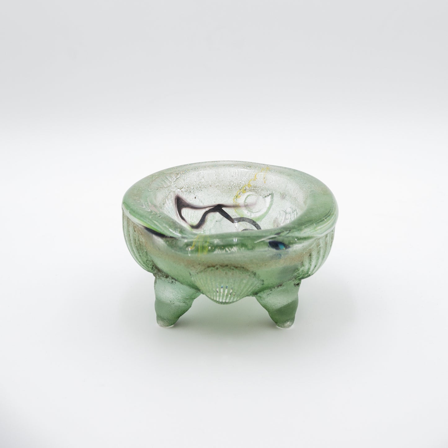 Marine Life Motif Cast Glass Bowl