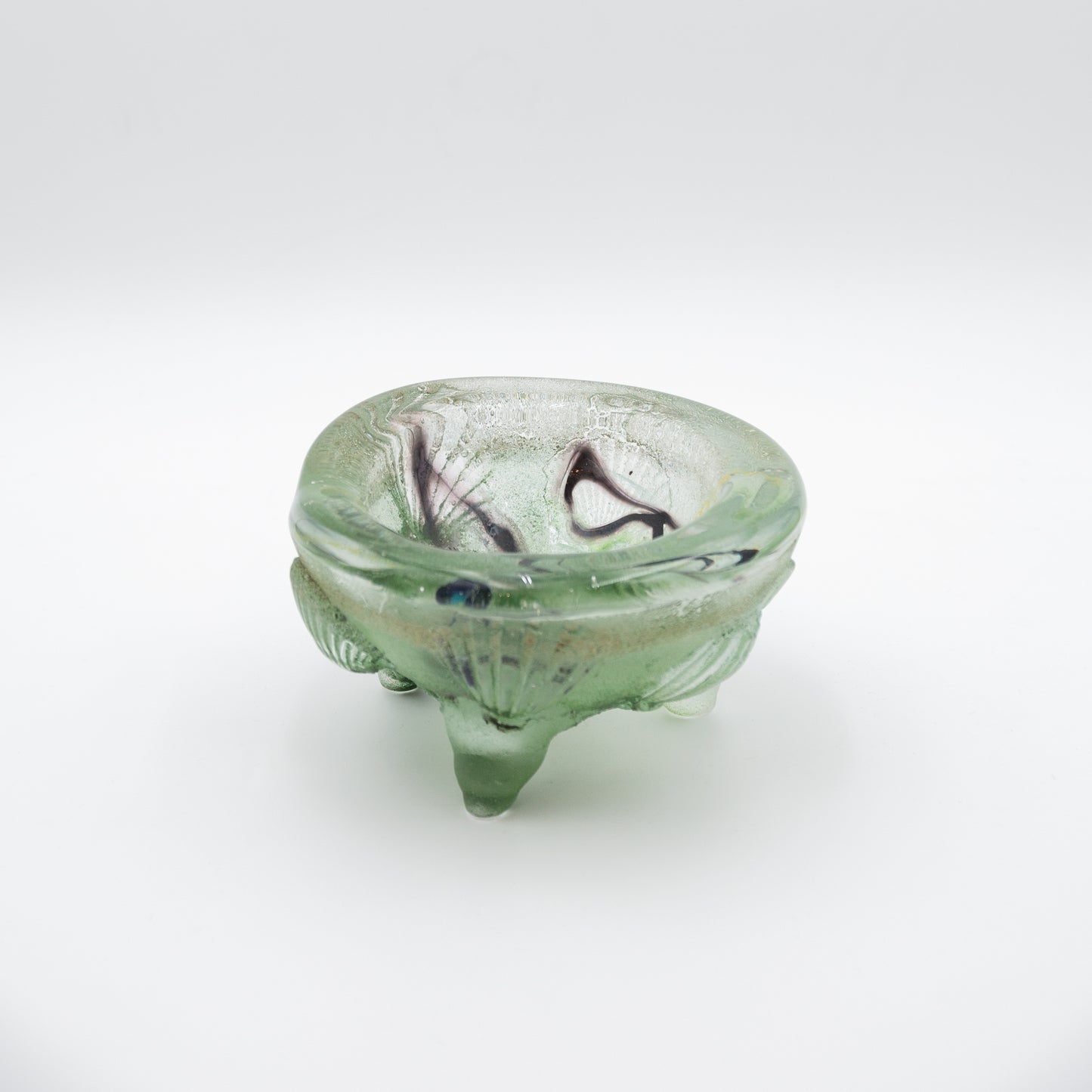 Marine Life Motif Cast Glass Bowl