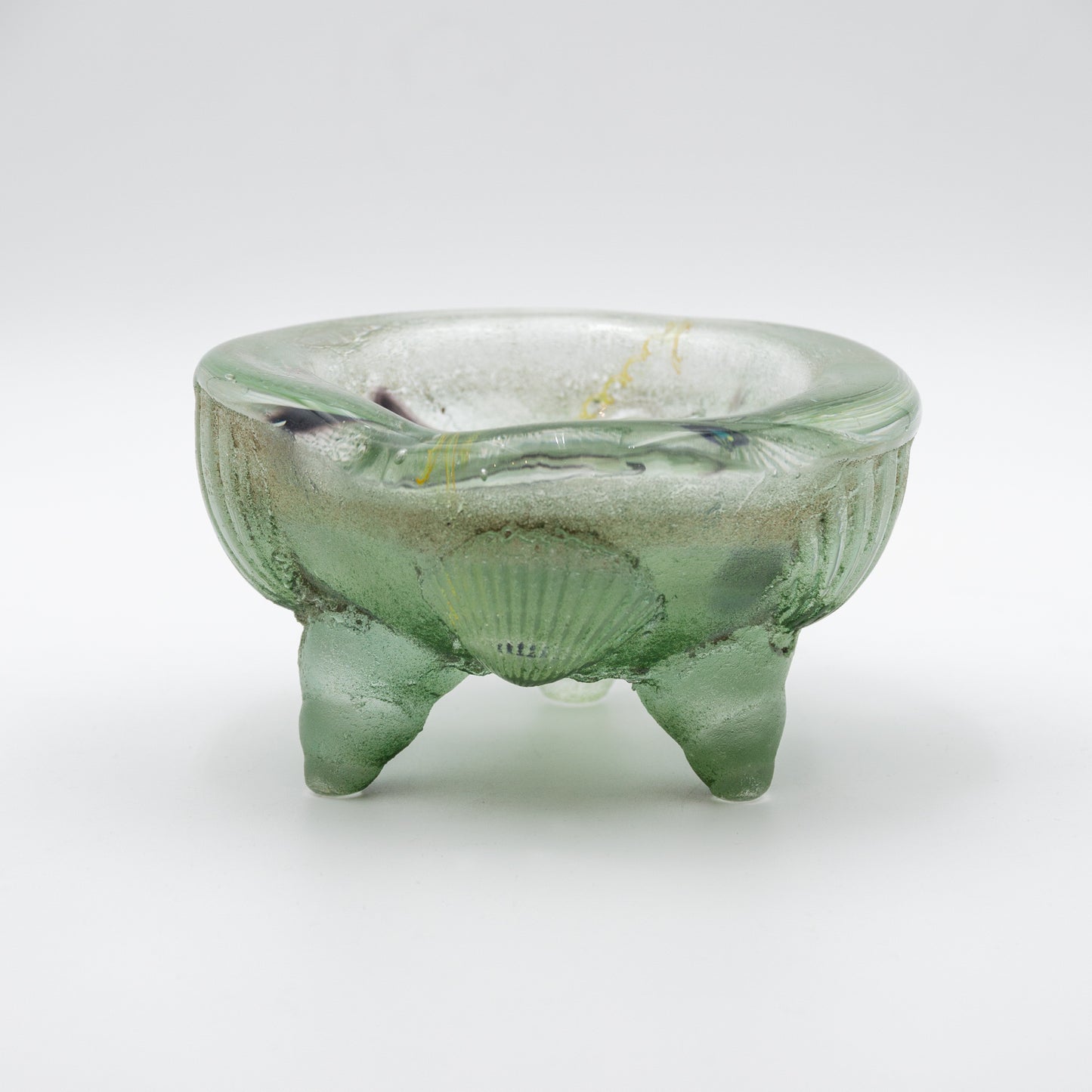 Marine Life Motif Cast Glass Bowl