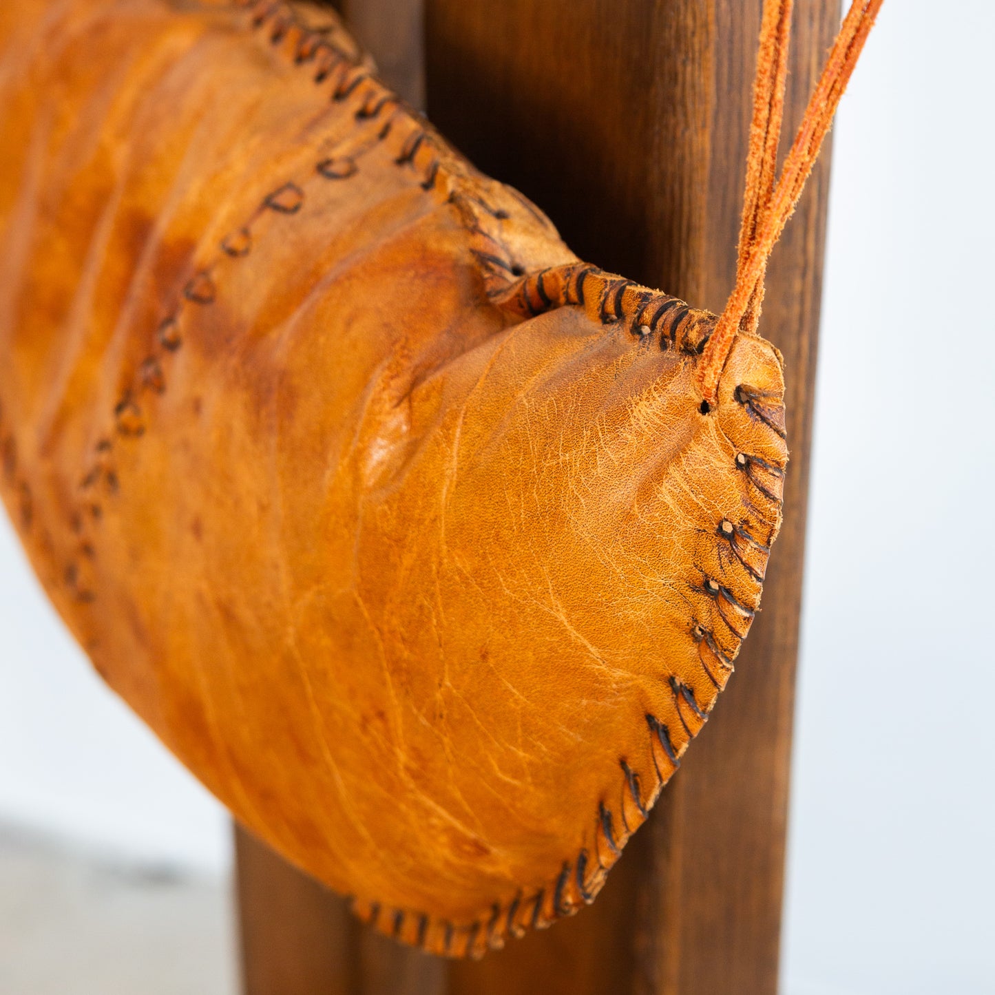 Dutch Brutalist Oak Fireplace Chair