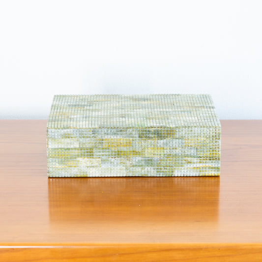 Medium Tessellated Green Bone Box
