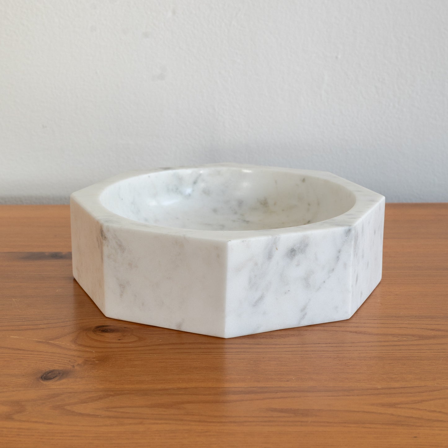 Large Octagonal Marble Bowl