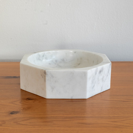 Large Octagonal Marble Bowl