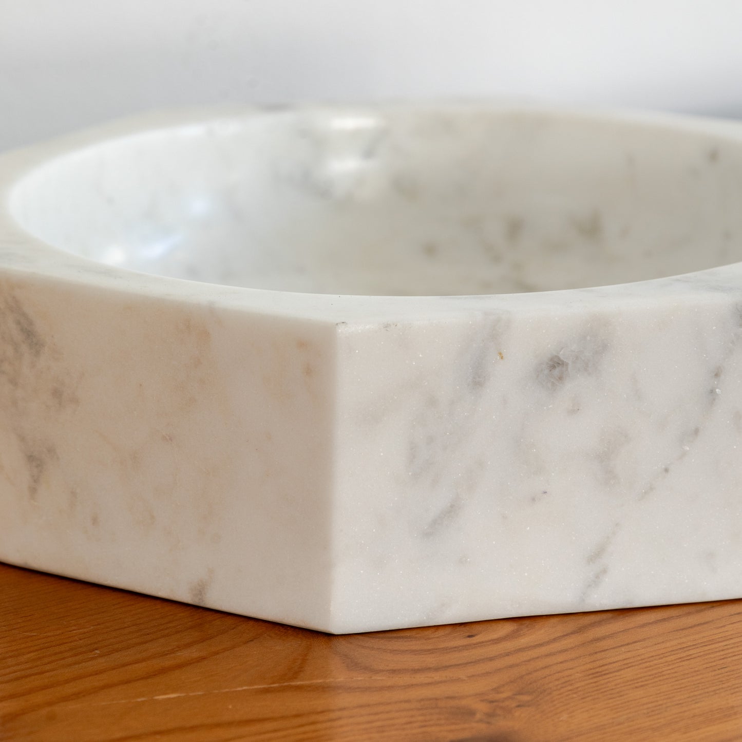 Large Octagonal Marble Bowl