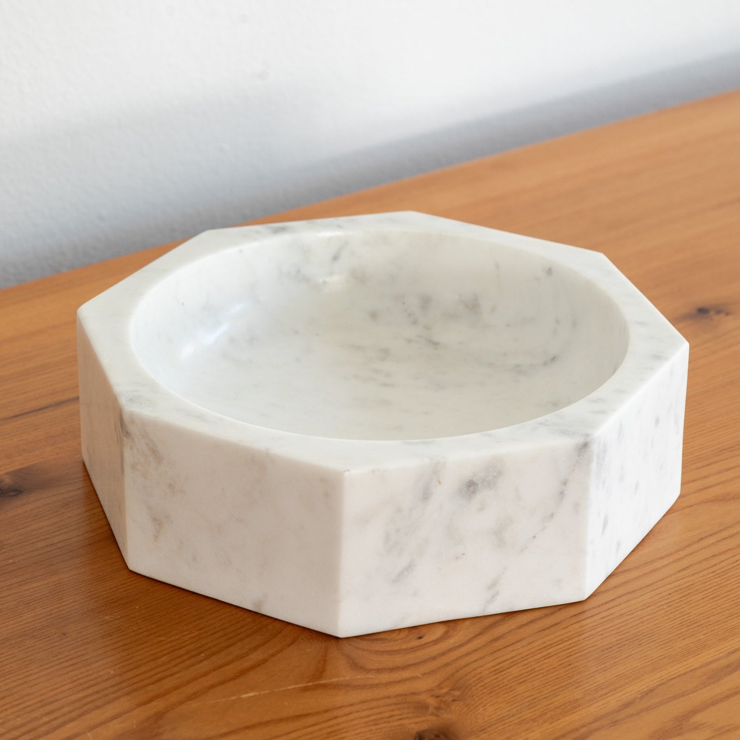 Large Octagonal Marble Bowl