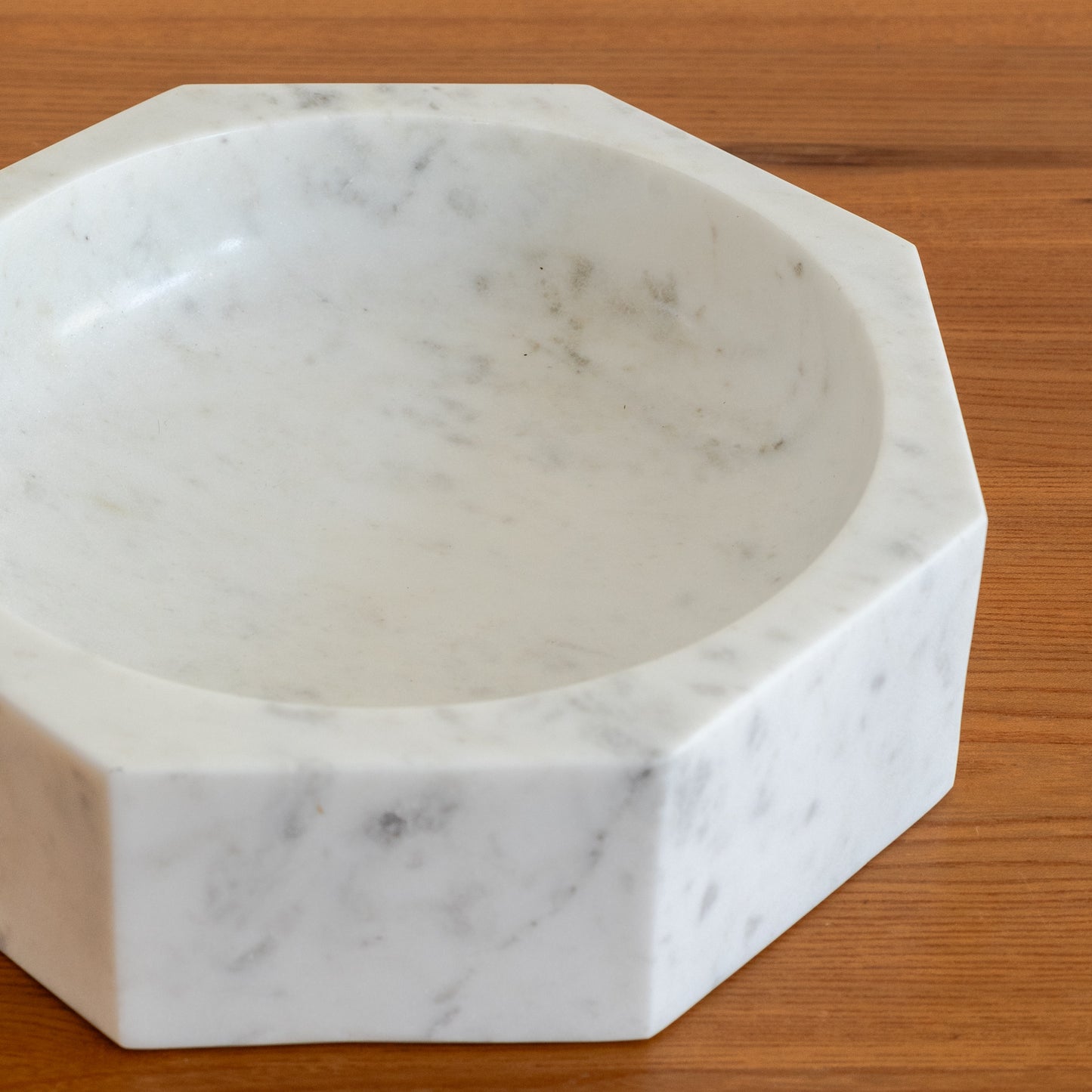 Large Octagonal Marble Bowl