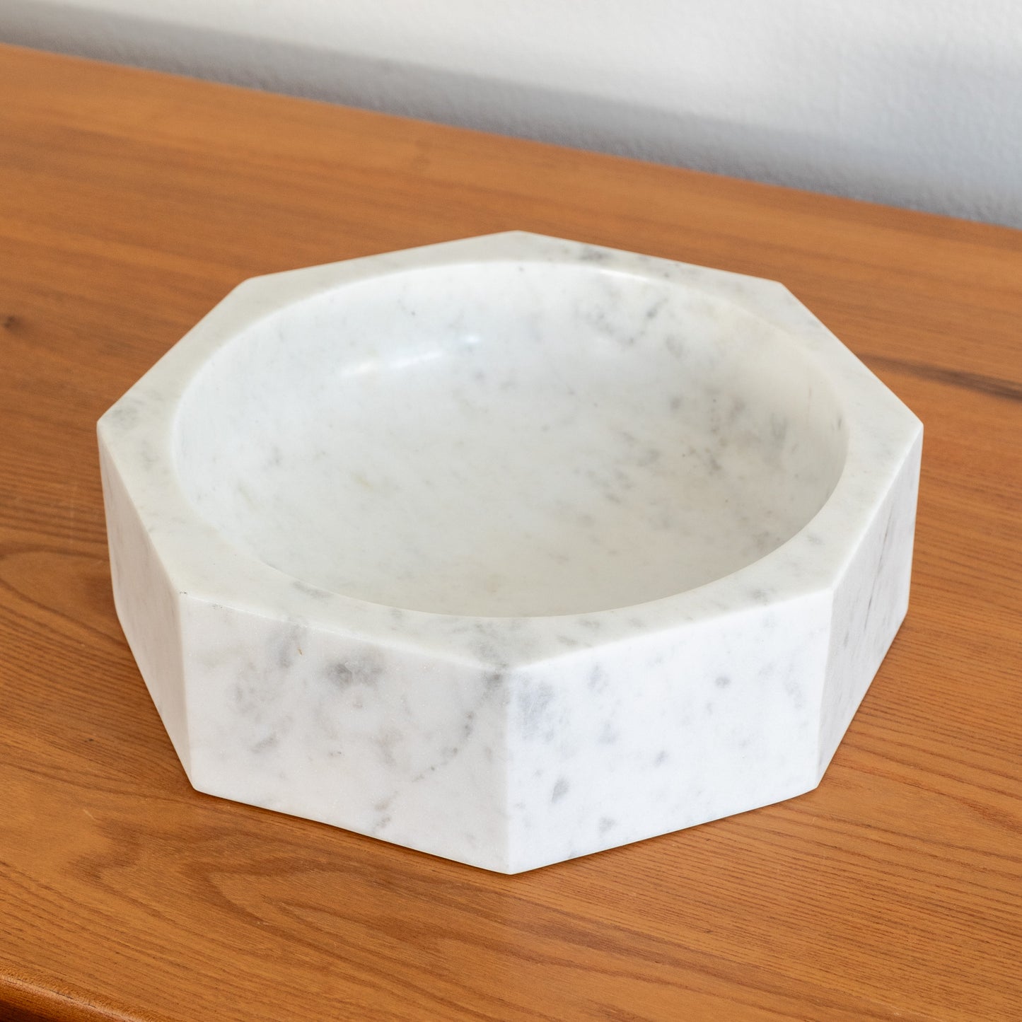 Large Octagonal Marble Bowl