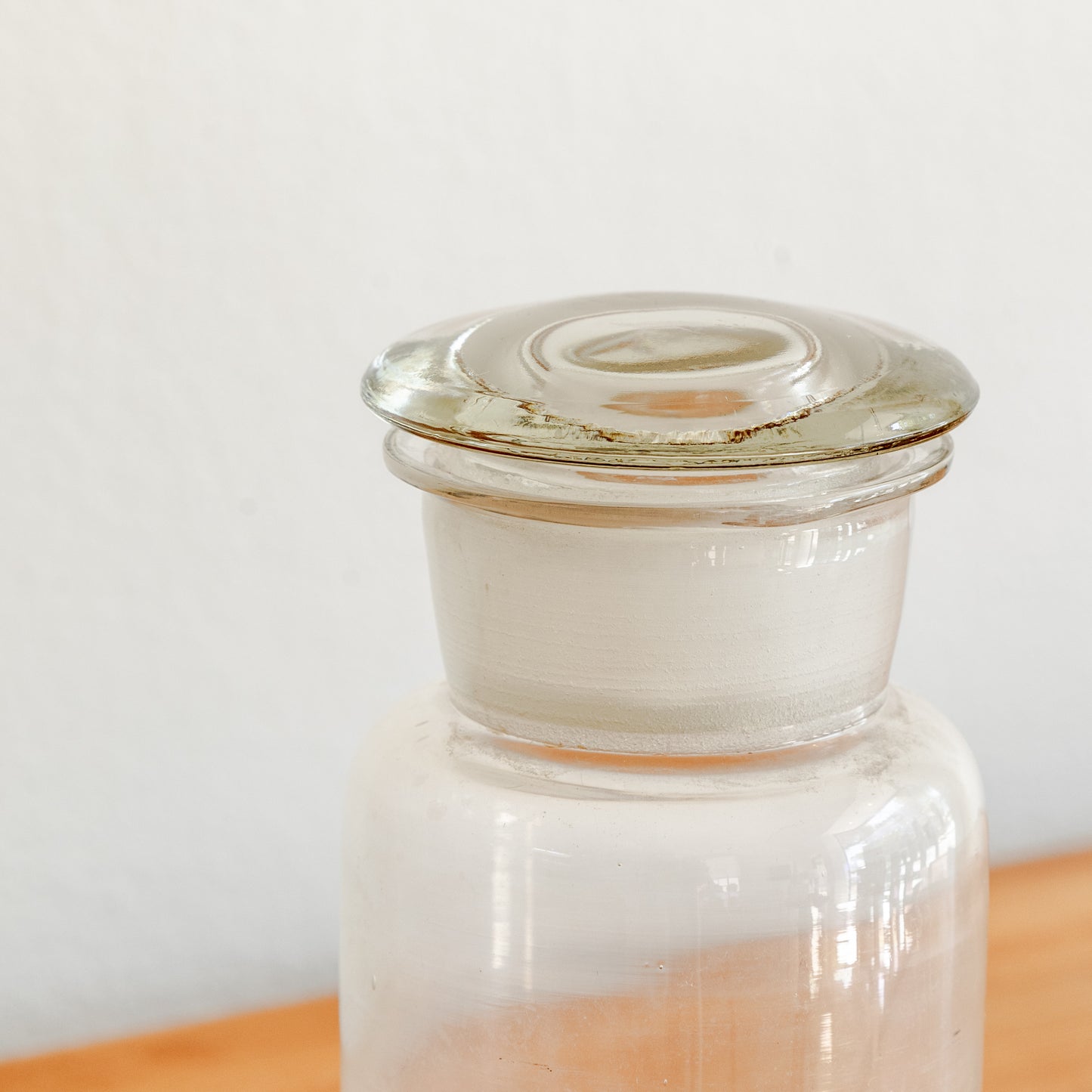 Vintage Lab Glass Container with Lid