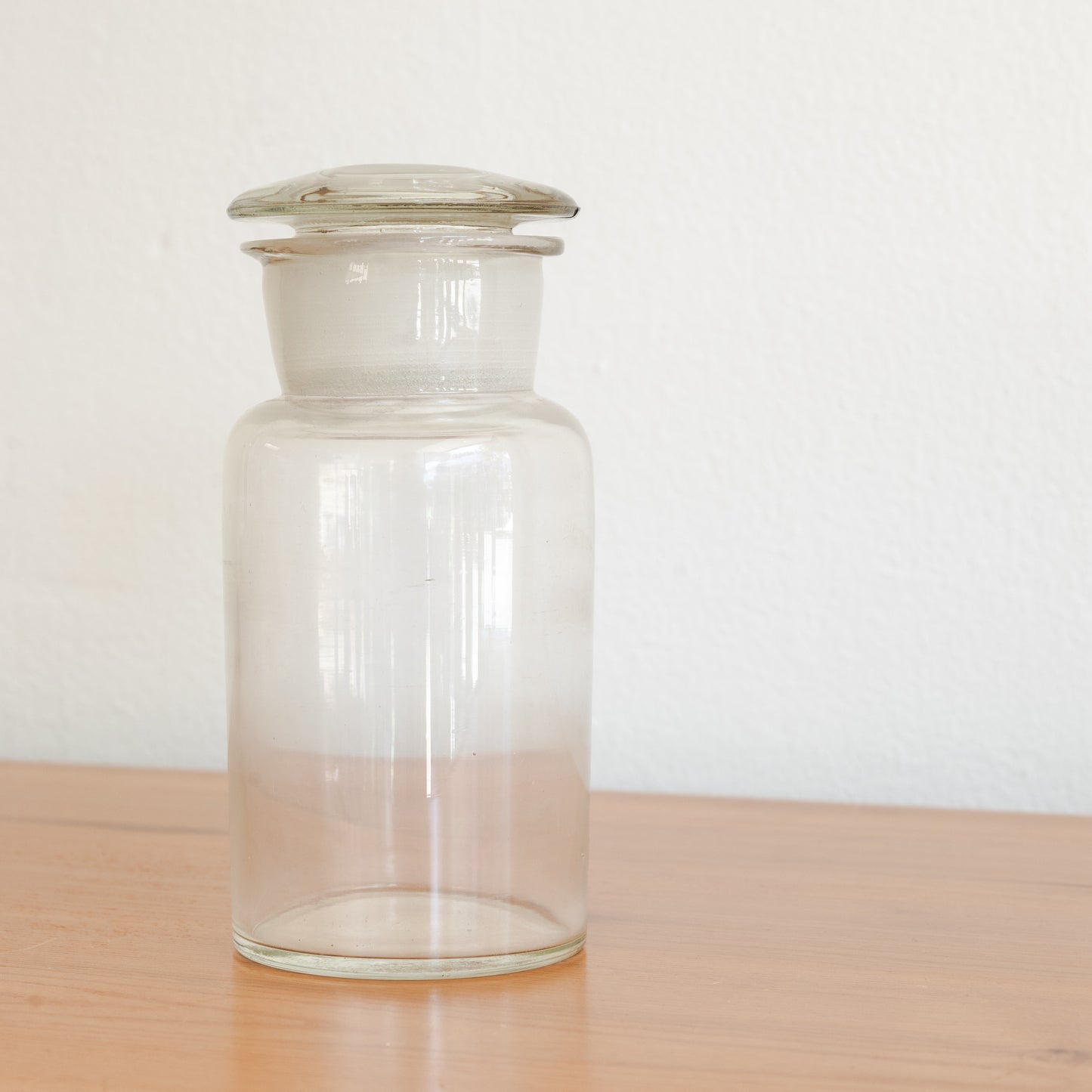 Vintage Lab Glass Container with Lid