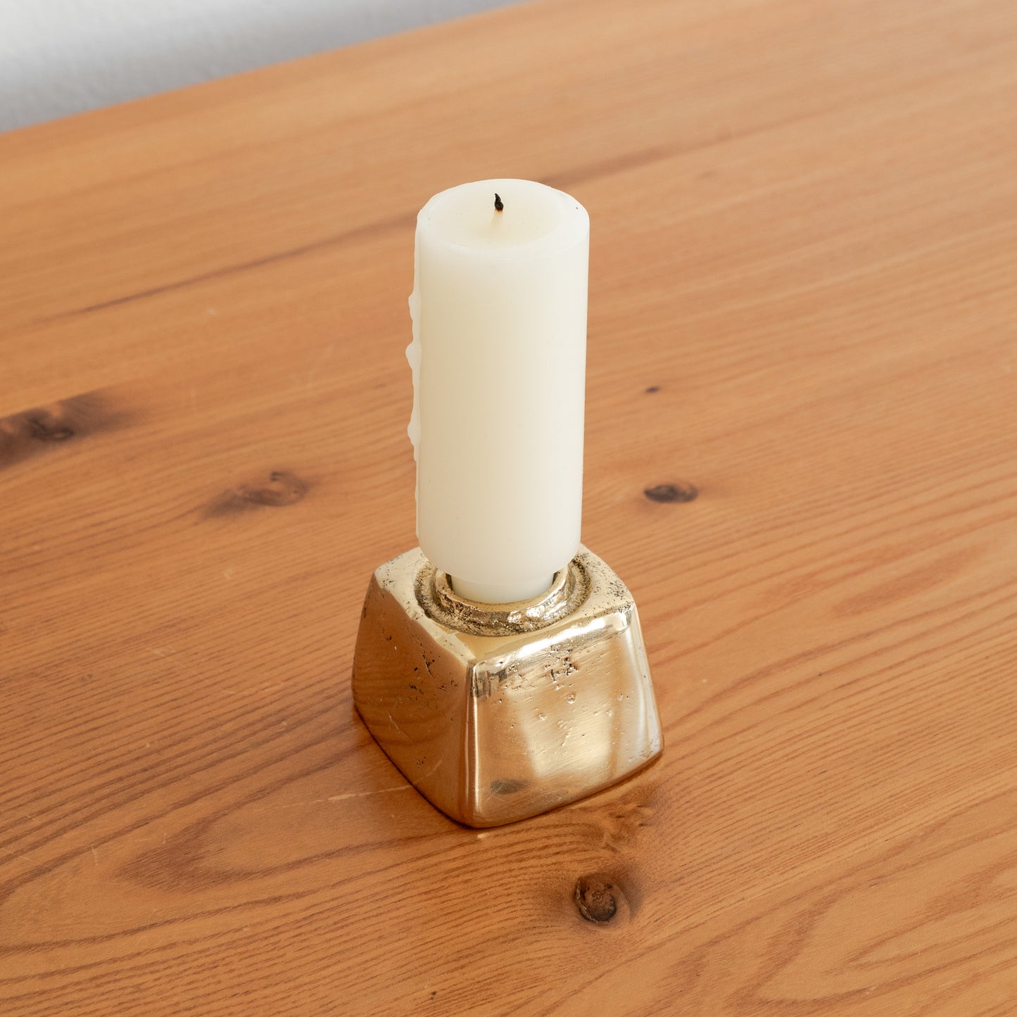 Brass Taper Candle Block