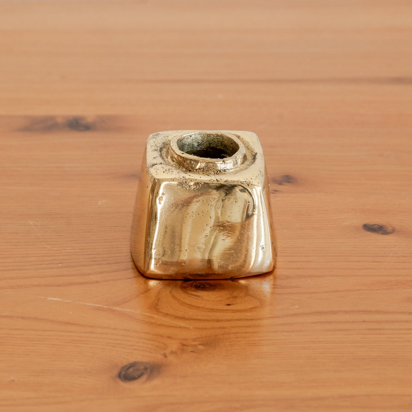 Brass Taper Candle Block