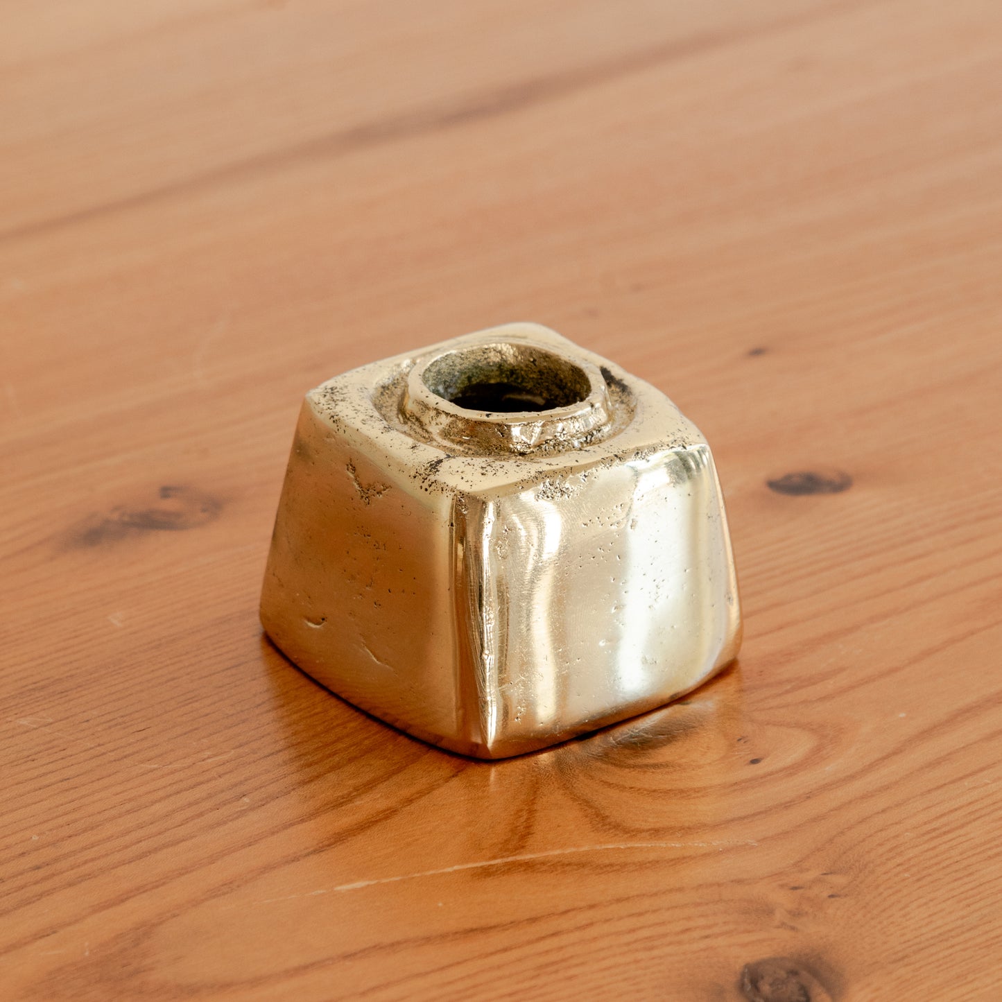 Brass Taper Candle Block