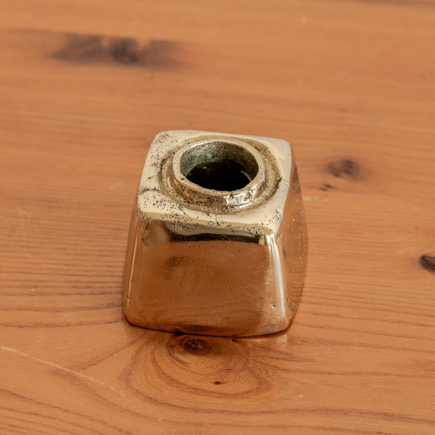 Brass Taper Candle Block