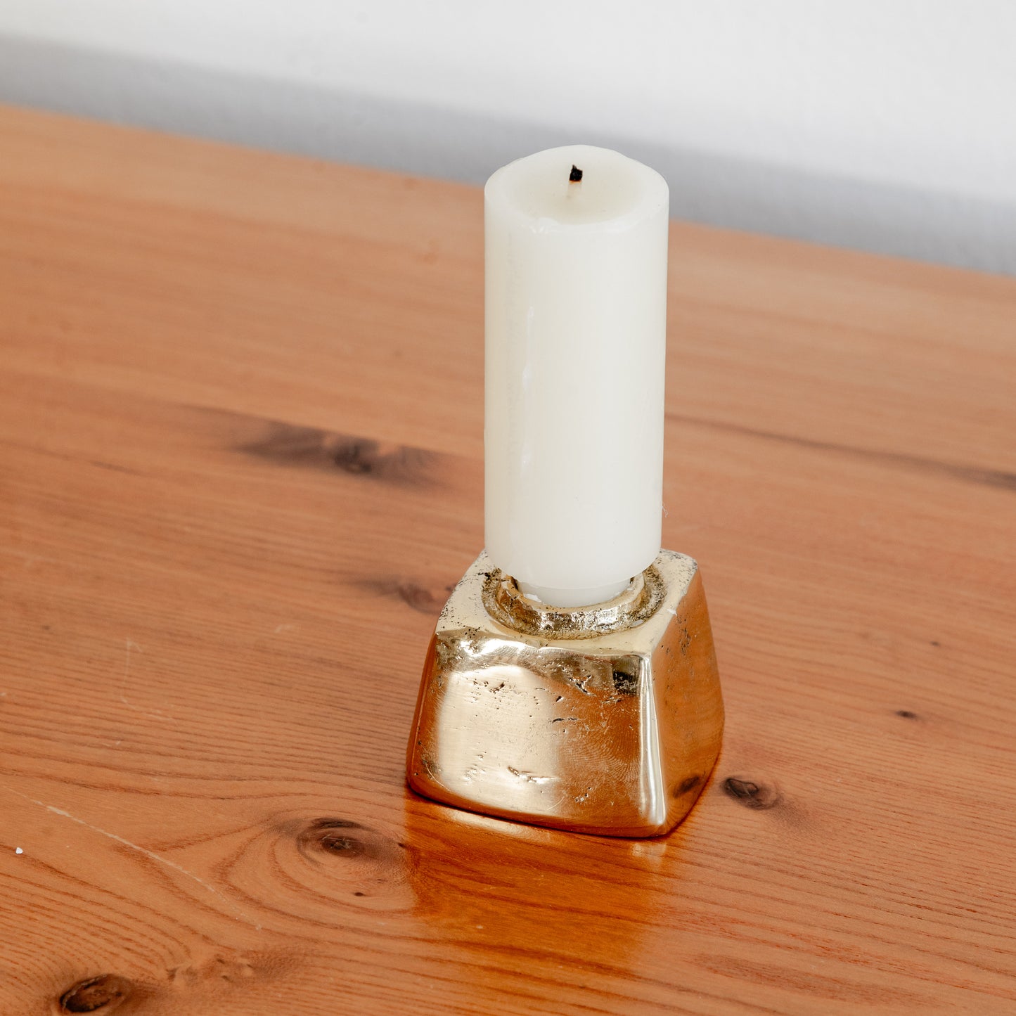 Brass Taper Candle Block