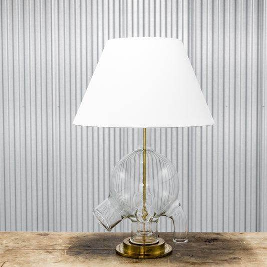 Monumental Vintage Lab Glass Table Lamp