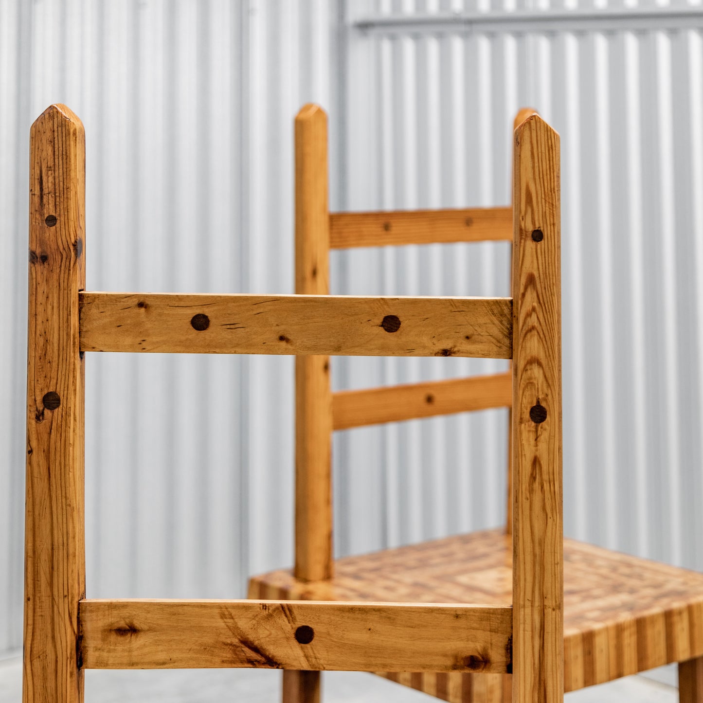 American Folk Art Parquet Chairs