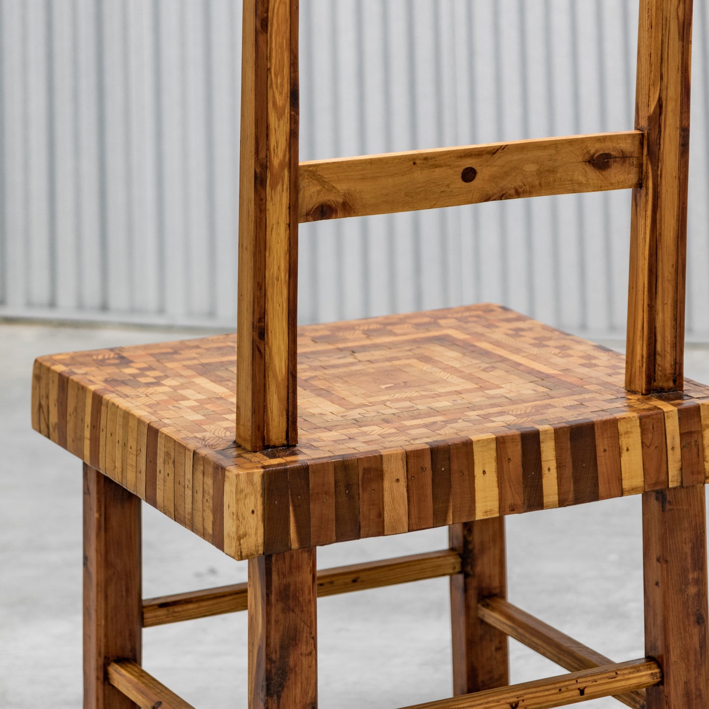 American Folk Art Parquet Chairs