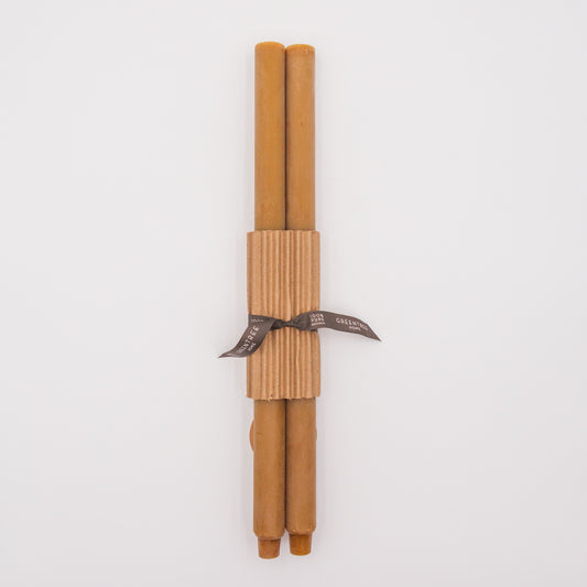 Beeswax Pillar Candles - Burnt Amber