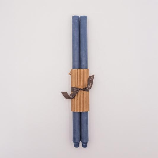 Beeswax Pillar Candles - Cobalt