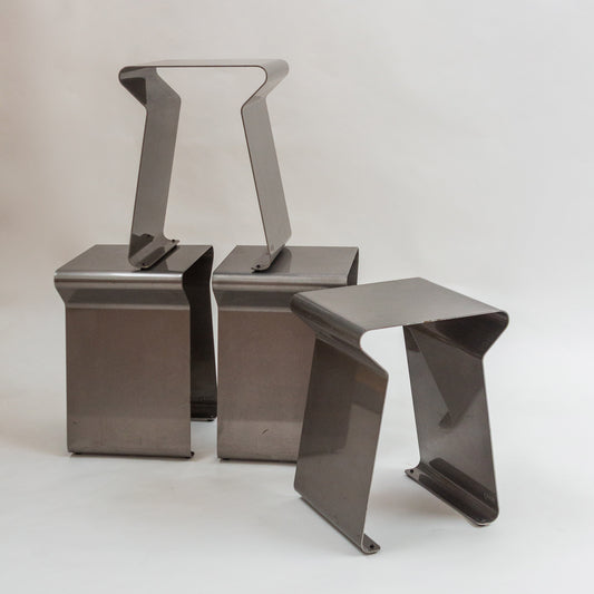 Matiere Grise | Brushed Steel Stools
