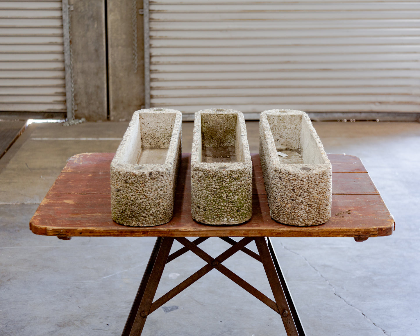 Pea Gravel Concrete Modular Planter