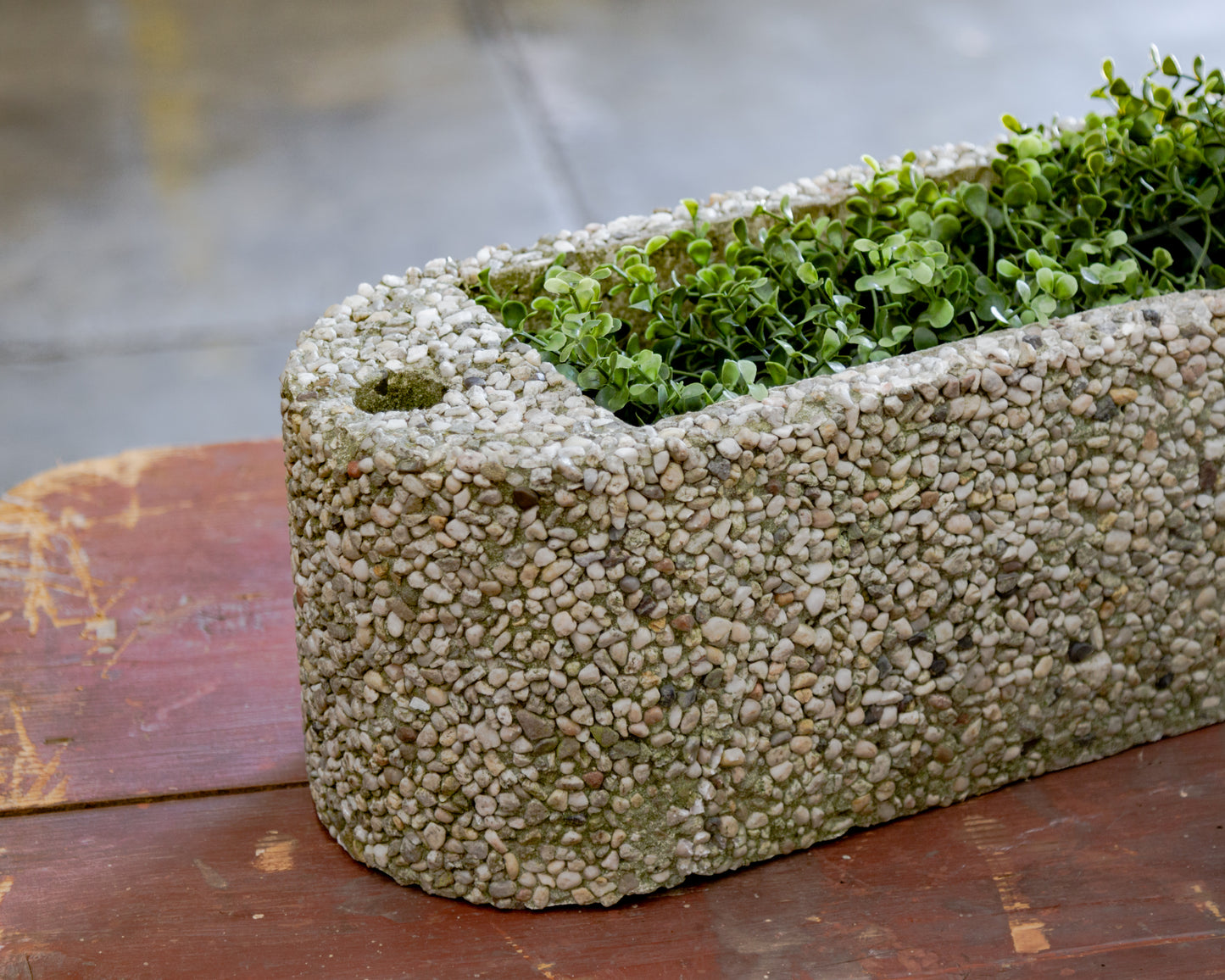 Pea Gravel Concrete Modular Planter