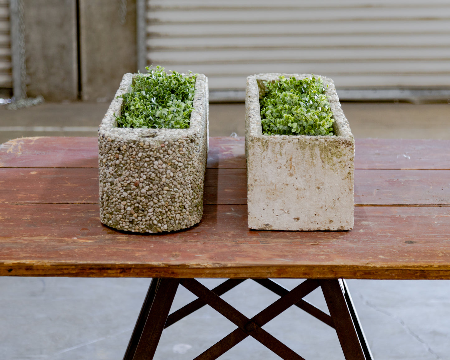 Pea Gravel Concrete Modular Planter