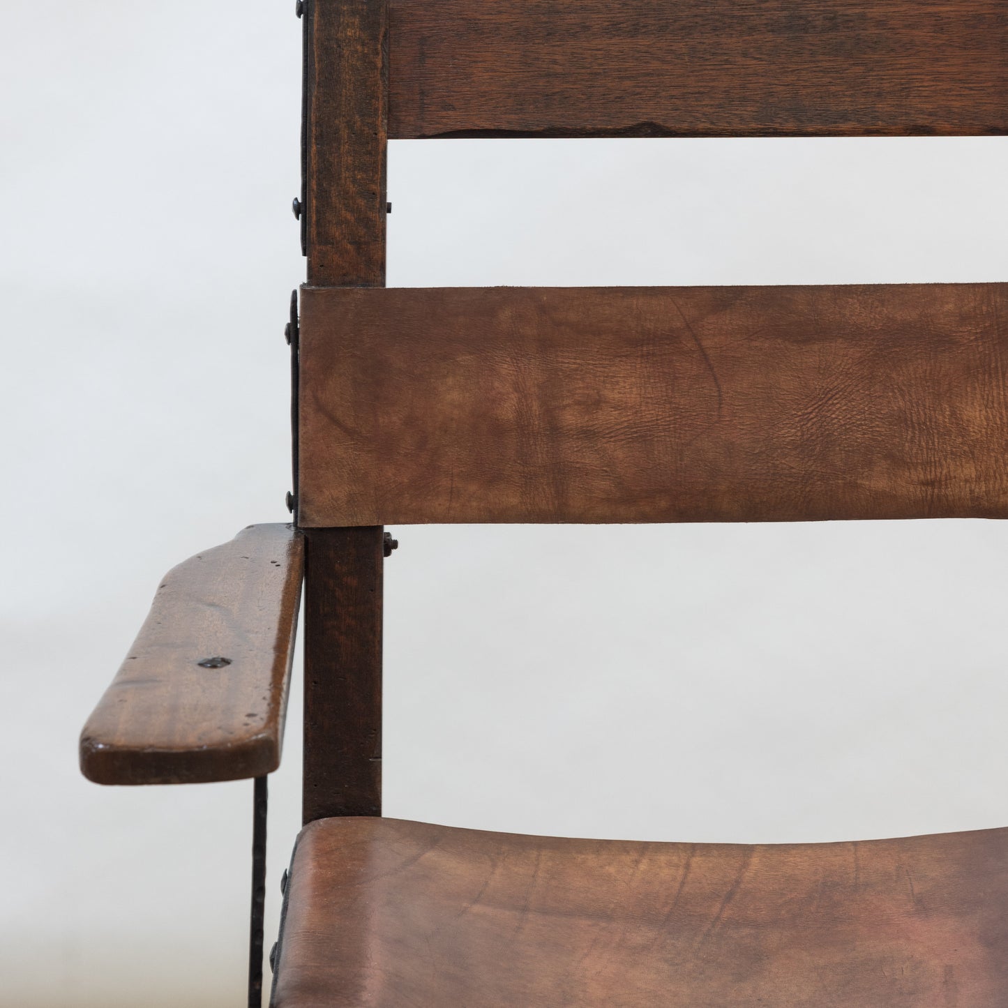 Monterey Style Leather Sling Armchair