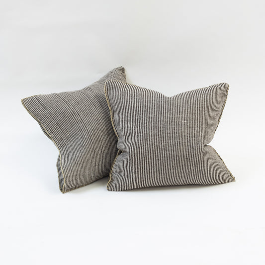Gray Striped Pillow