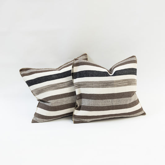 Chocolate Striped Pillow
