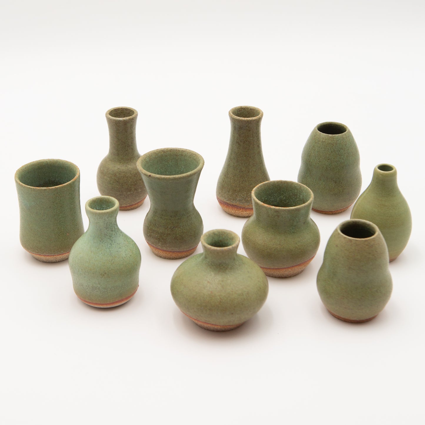 Sara Pilchman Ceramics | Tiny Pots - Matte Green