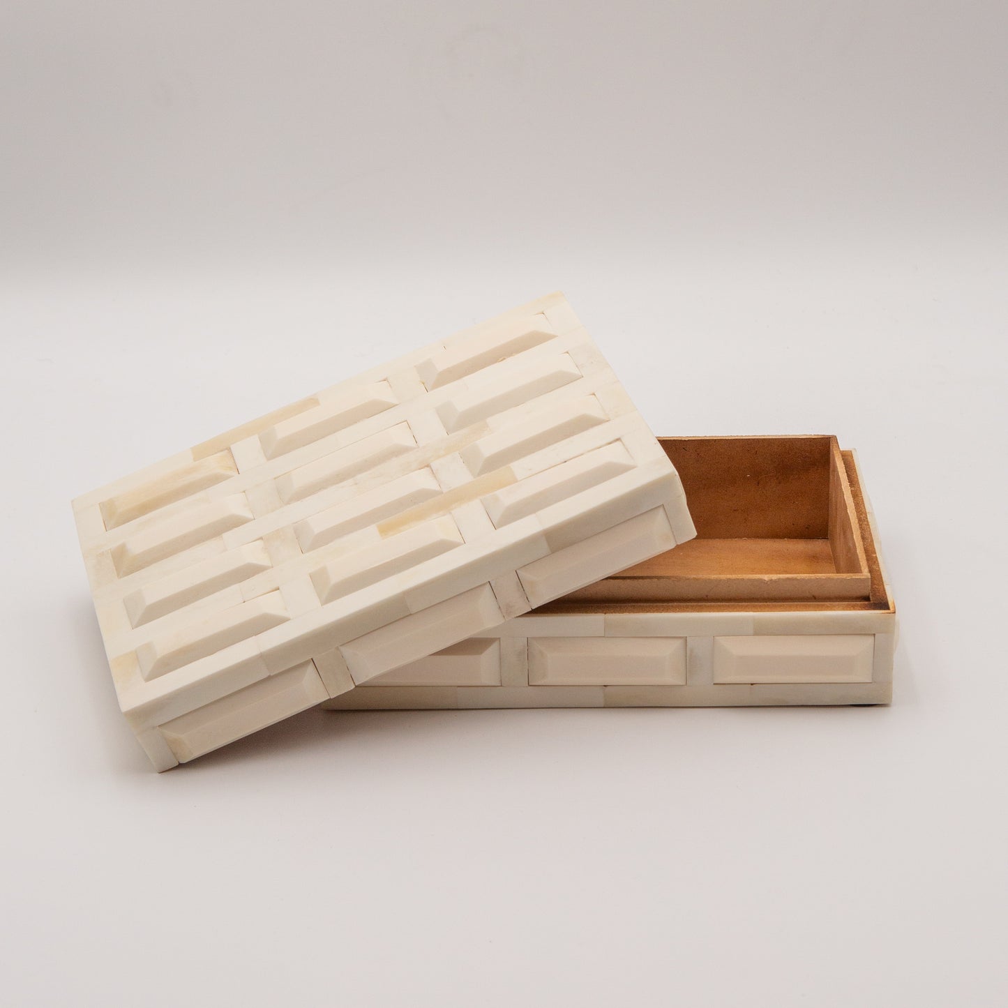 Carved Ivory Bone Box