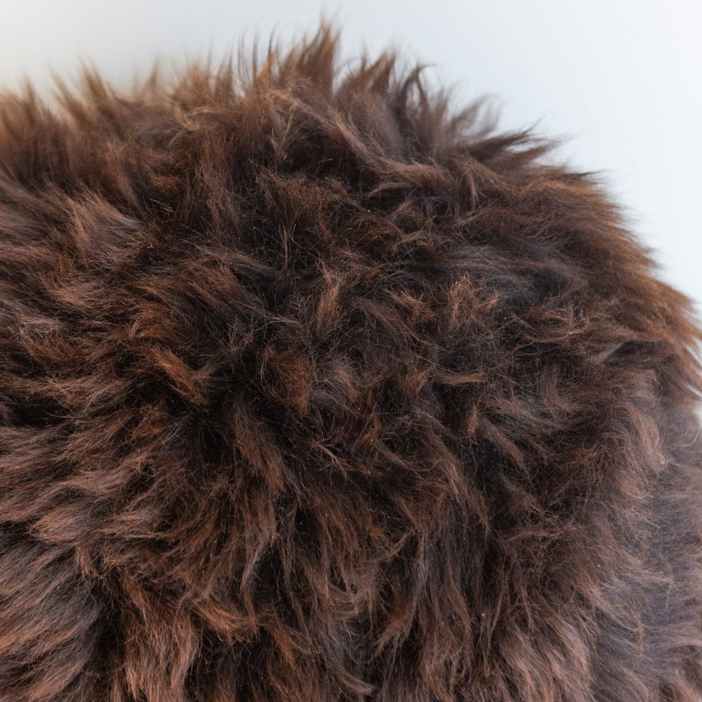 'The Cruinn' Round Sheepskin Pillow - Brown