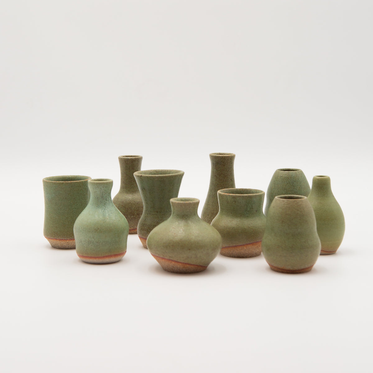 Sara Pilchman Ceramics | Tiny Pots - Matte Green