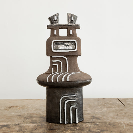 Brutalist Stoneware Sculpture