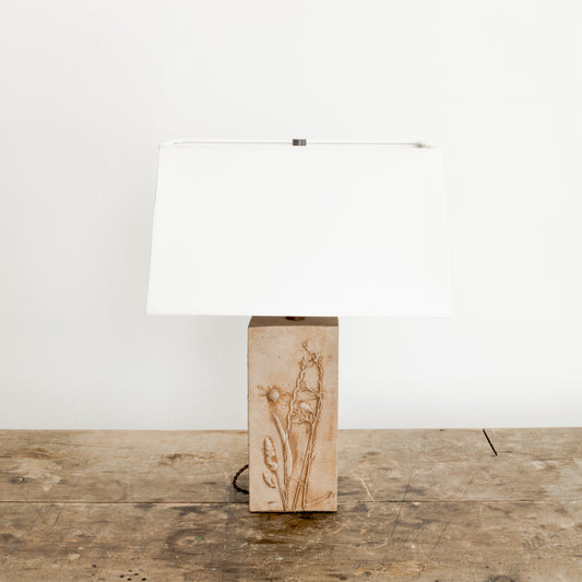 Floral Relief Table Lamp