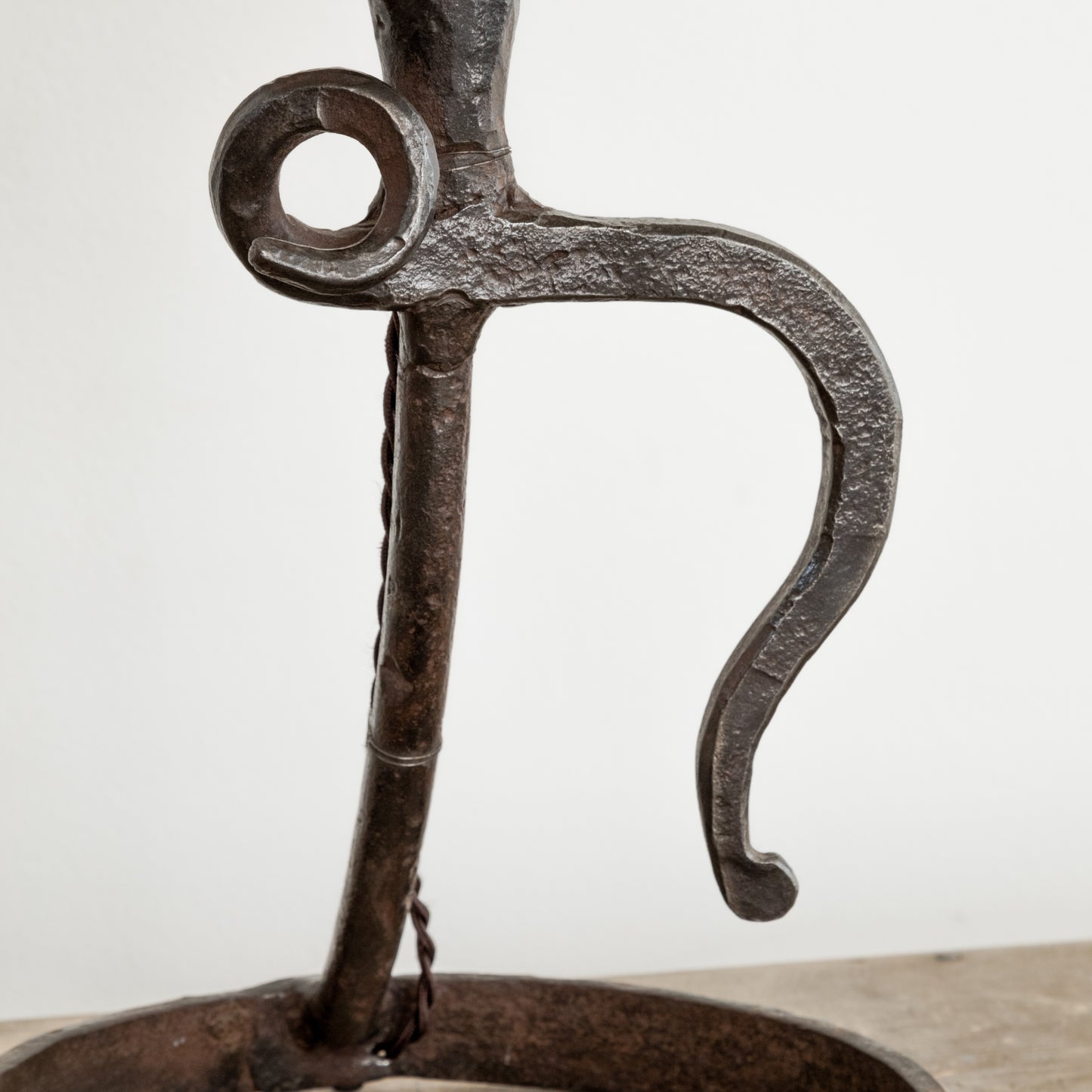 Sculptural Wrought Iron Table Lamp