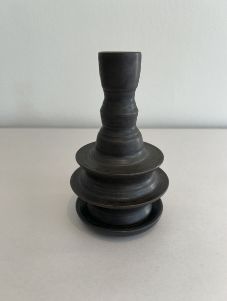 Lukas Weyandt | Bronze Brown Medium Stoneware Candlestick