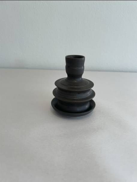 Lukas Weyandt | Bronze Brown Small Stoneware Candlestick